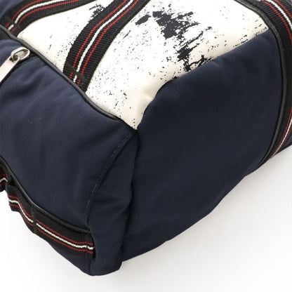 Christian DIOR Homme Dior Homme Backpack Sac Nylon Leather White Navy Black