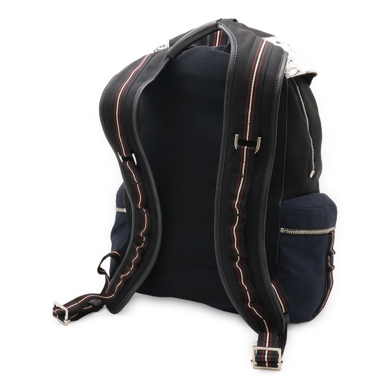 Christian DIOR Homme Dior Homme Backpack Sac Nylon Leather White Navy Black