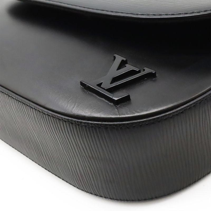 Louis Vuitton Epi Luna Handbag 2WAY Shoulder Bag Noir Black Silver Hardware