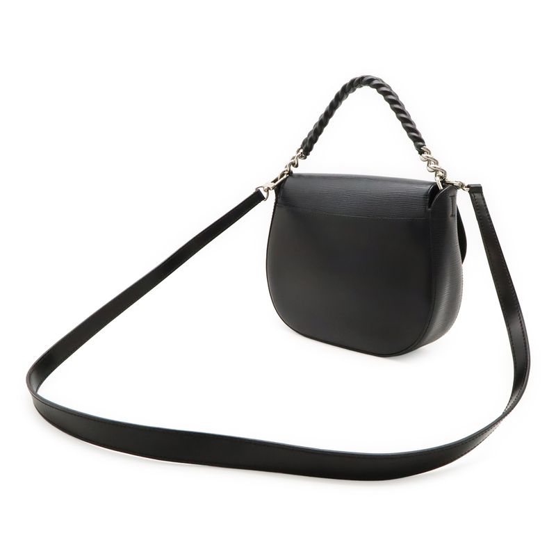 Louis Vuitton Epi Luna Handbag 2WAY Shoulder Bag Noir Black Silver Hardware