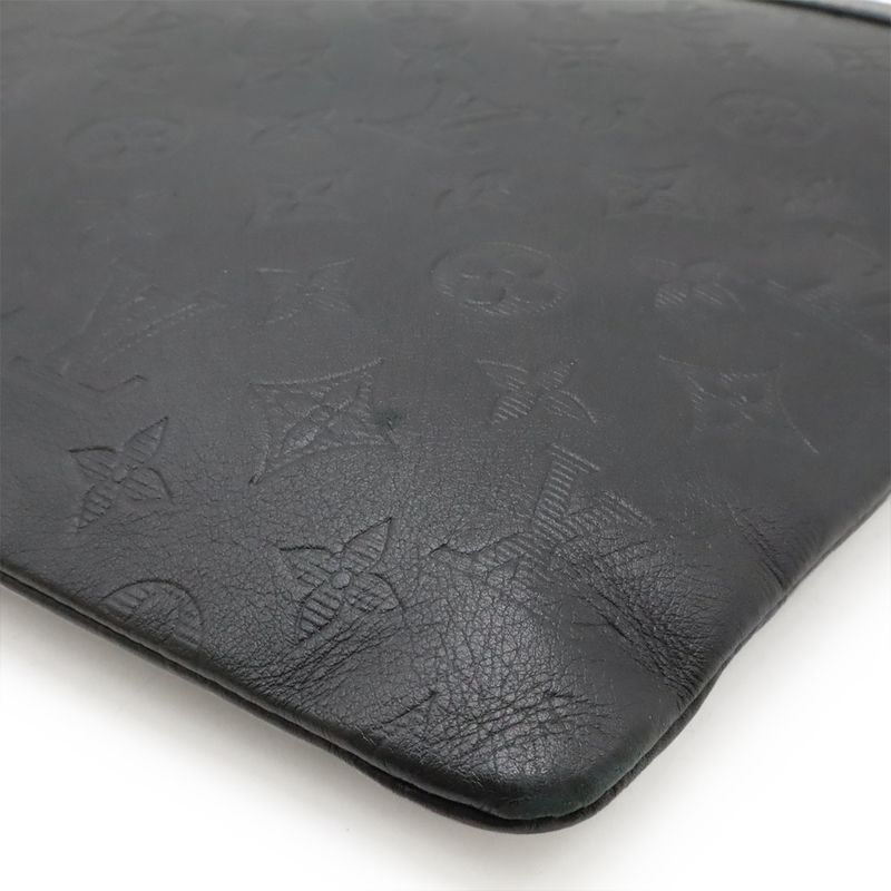 Louis Vuitton Monogram Shadow Pochette Discovery Clutch Bag Second Bag