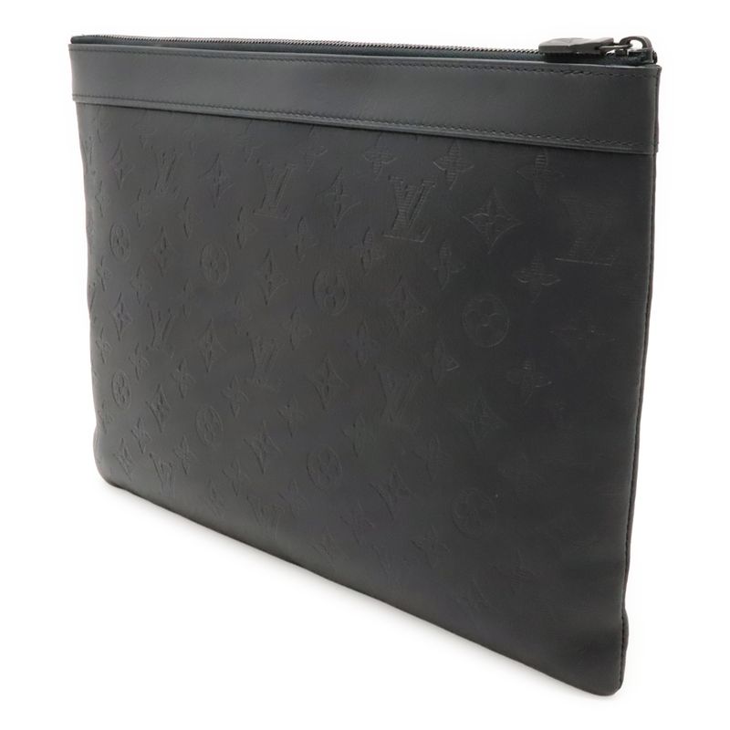 Louis Vuitton Monogram Shadow Pochette Discovery Clutch Bag Second Bag