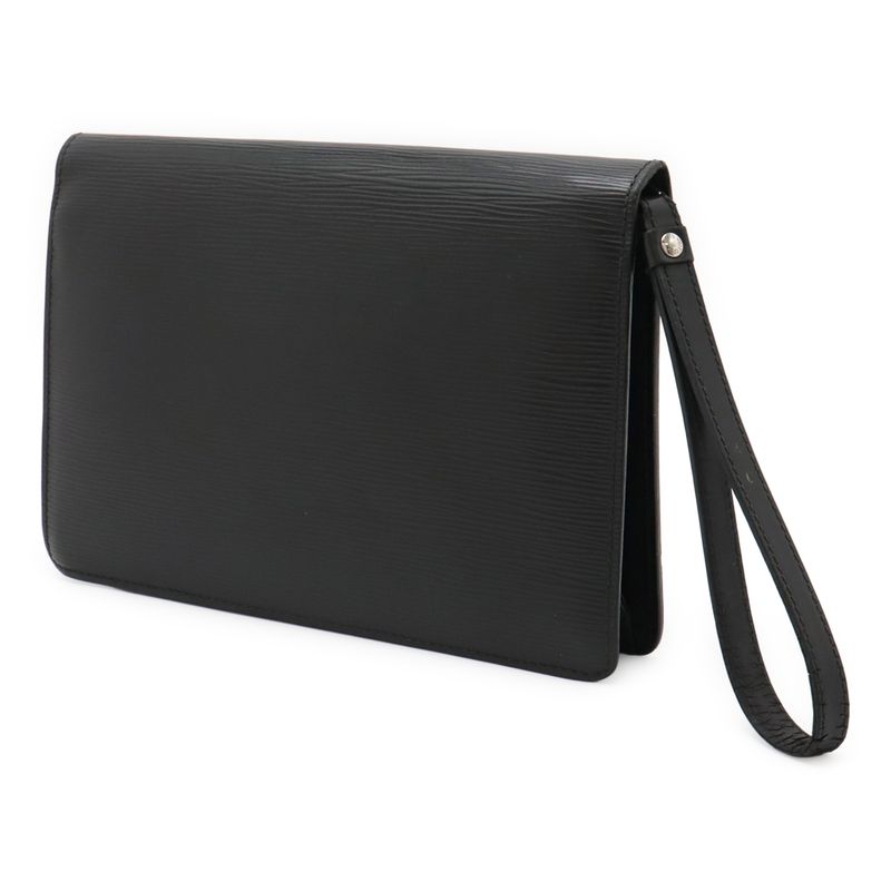 Louis Vuitton Epi Pochette Serie Dragonne Second Bag Noir Black Silver Hardware