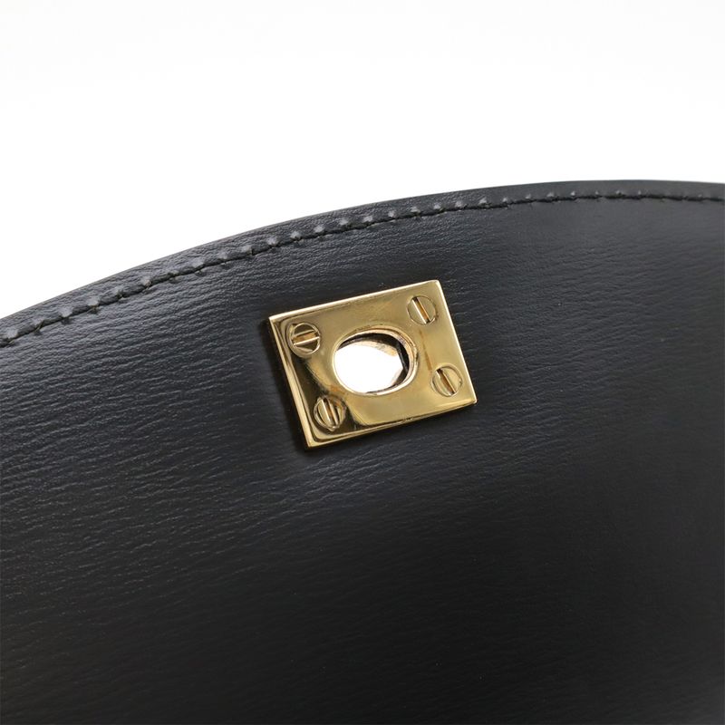 Louis Vuitton Epi Malesherbes Handbag Flap Bag Leather Noir Black Gold Hardware