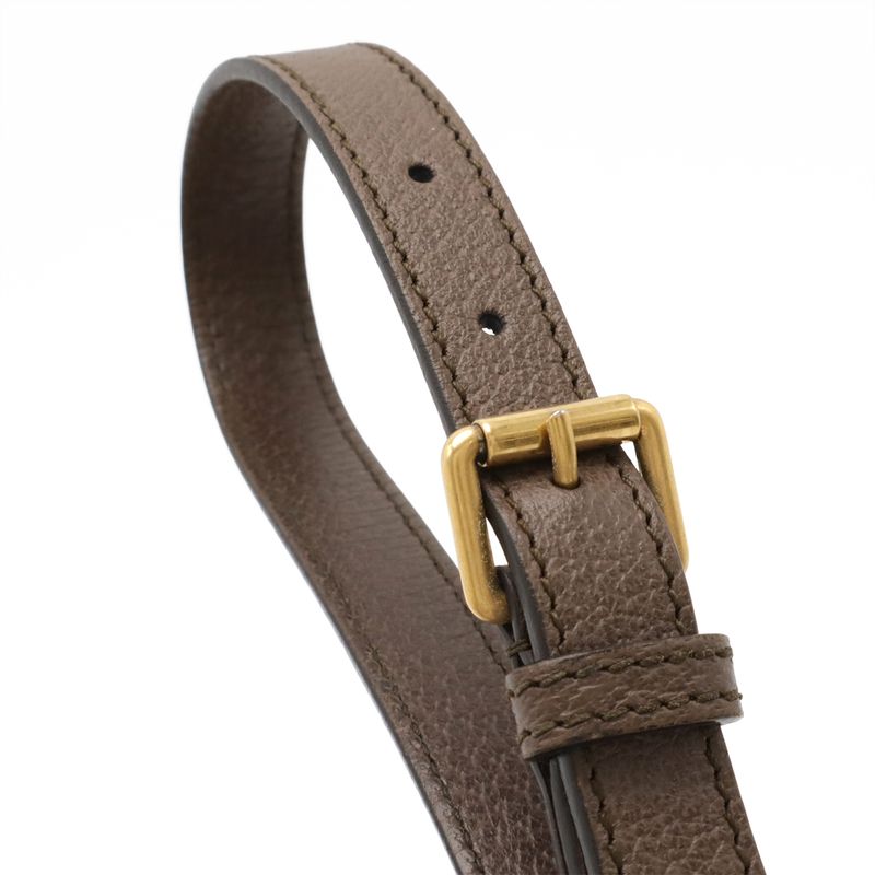 Gucci Ophidia Small Messenger Bag GG Supreme Sherry Line PVC Leather Beige