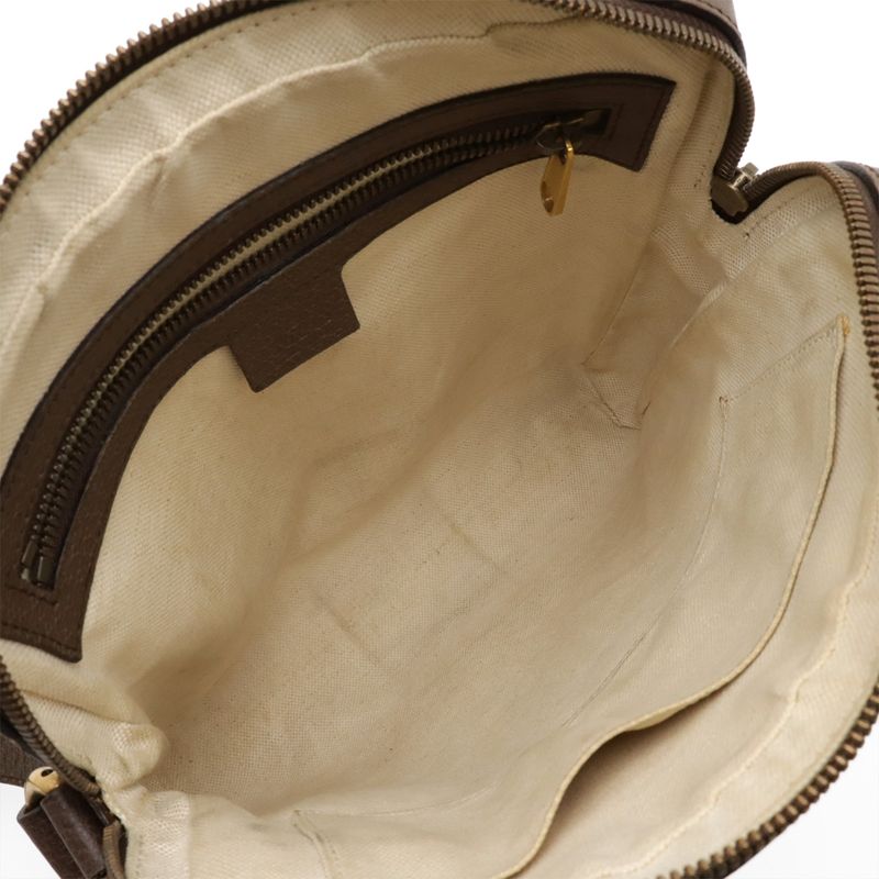 Gucci Ophidia Small Messenger Bag GG Supreme Sherry Line PVC Leather Beige