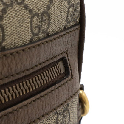 Gucci Ophidia Small Messenger Bag GG Supreme Sherry Line PVC Leather Beige