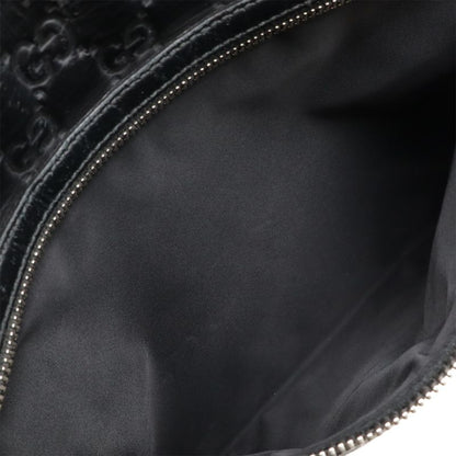 Guccissima Sherry Line Shoulder Bag Messenger Bag Rubber Coated Leather Black