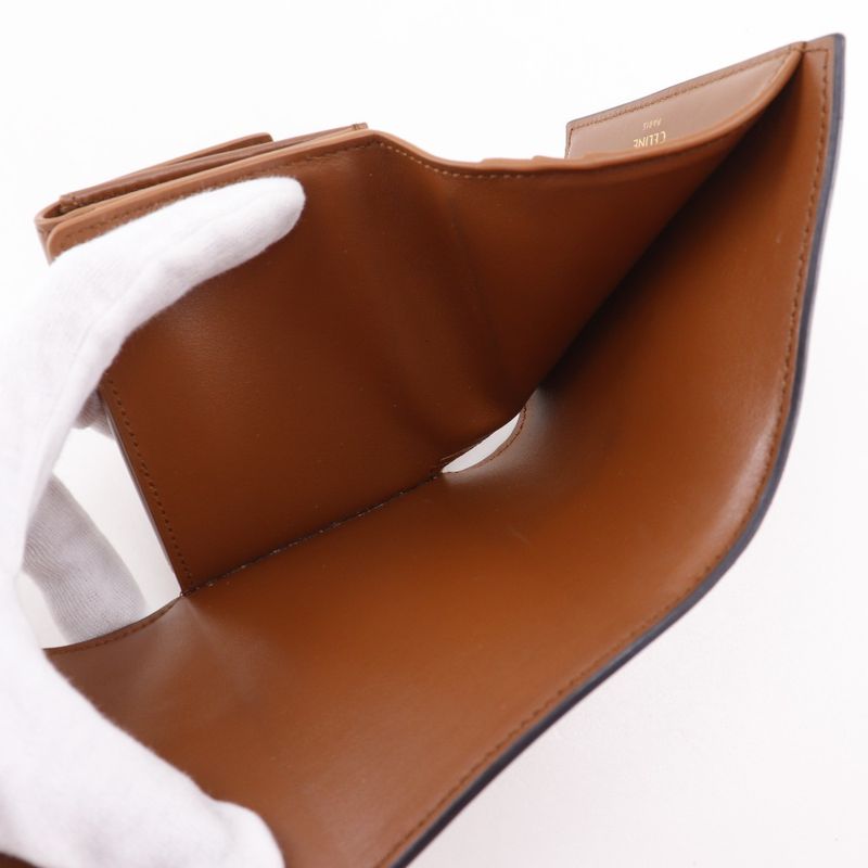 Celine Small Trifold 16 In Sèze And Satin Calfskin Women's Trifold Wallet