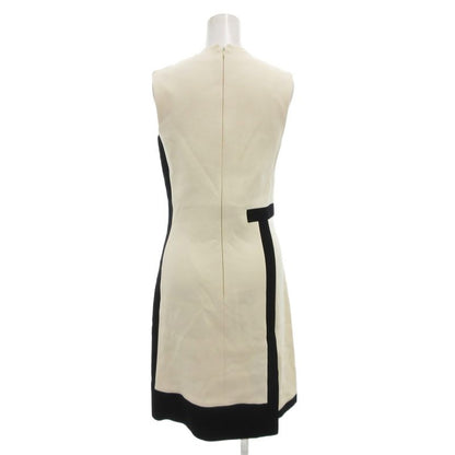 Balenciaga Nories Dress Bicolor Knee Length 34 White Black 393263 GV - GY19