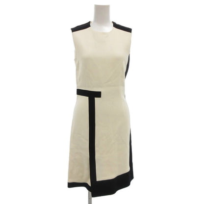 Balenciaga Nories Dress Bicolor Knee Length 34 White Black 393263 GV - GY19