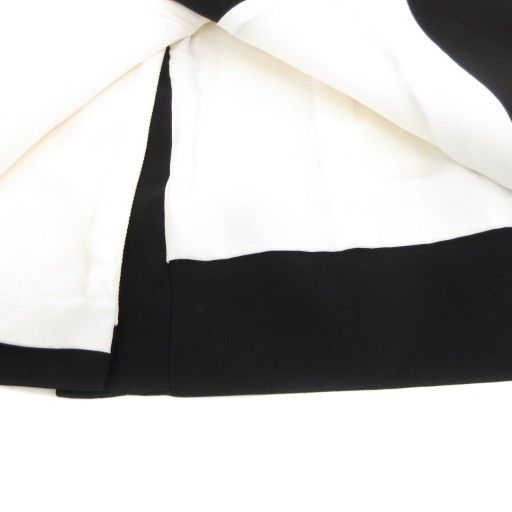 Balenciaga Nories Dress Bicolor Knee Length 34 White Black 393263 GV - GY19