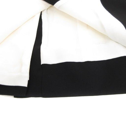 Balenciaga Nories Dress Bicolor Knee Length 34 White Black 393263 GV - GY19