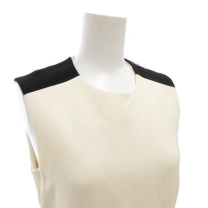 Balenciaga Nories Dress Bicolor Knee Length 34 White Black 393263 GV - GY19