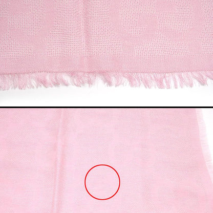 Gucci Shawl 703102 Scarf Wool Silk Pink