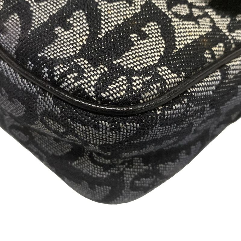 Dior/christian Dior Shoulder Bag Trotter Black And White Leather