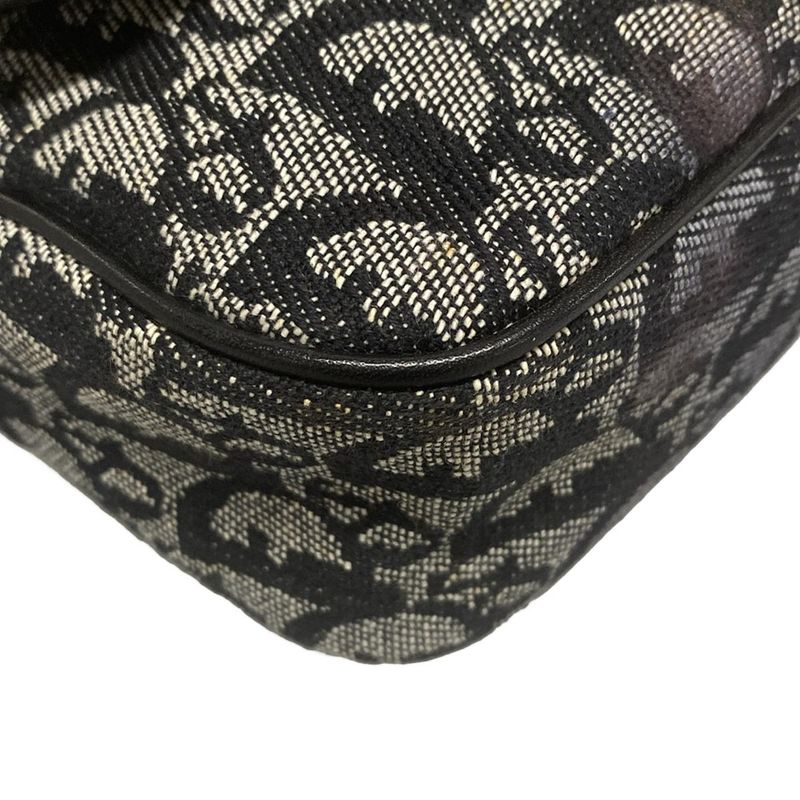 Dior/christian Dior Shoulder Bag Trotter Black And White Leather