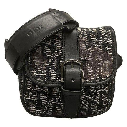 Dior/christian Dior Shoulder Bag Trotter Black And White Leather