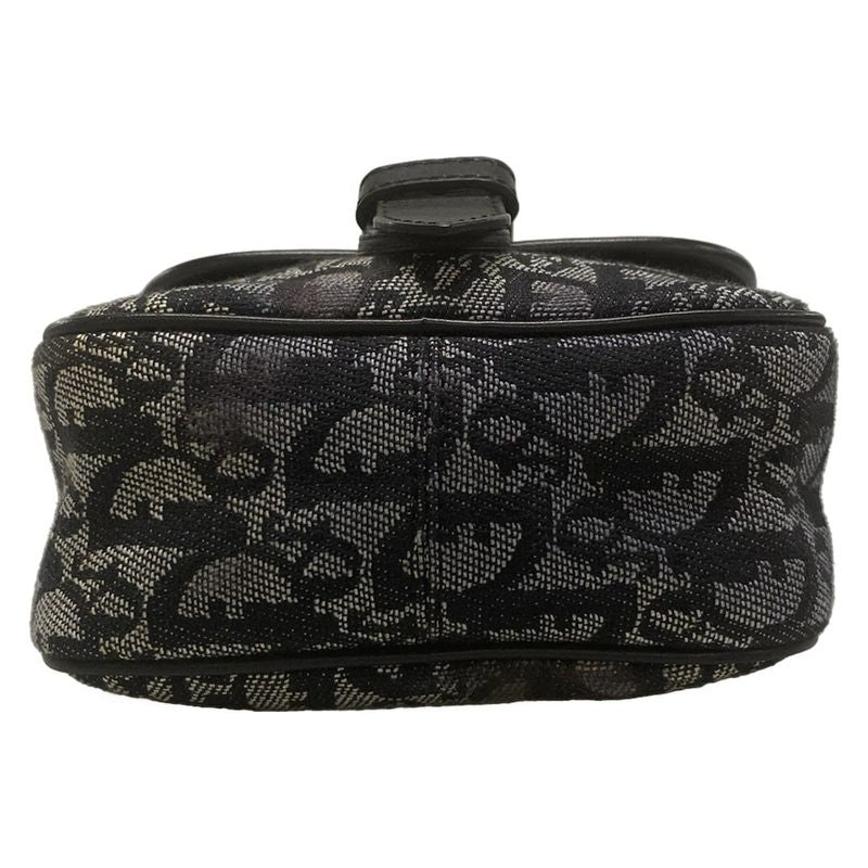 Dior/christian Dior Shoulder Bag Trotter Black And White Leather