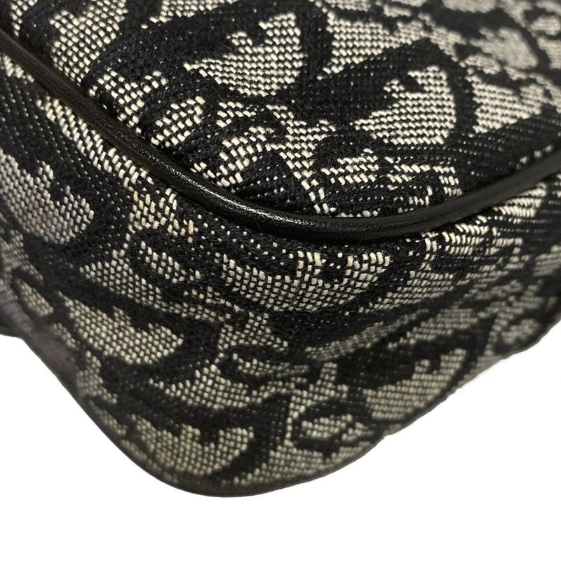 Dior/christian Dior Shoulder Bag Trotter Black And White Leather