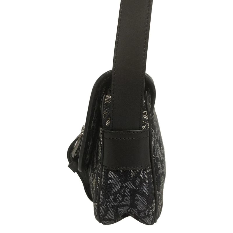 Dior/christian Dior Shoulder Bag Trotter Black And White Leather