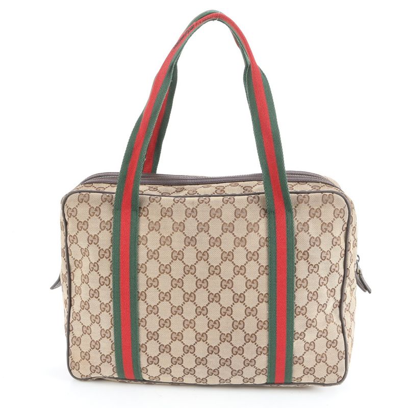 Gucci GG Canvas Sherry Line 189753 Tote Bag Shoulder Business Commuter Men