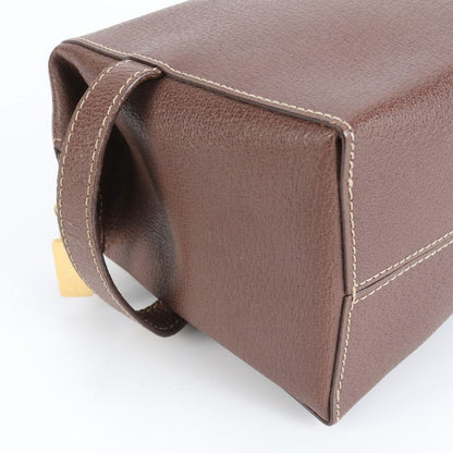 Celine Gold Hardware Leather Second Bag Clutch Pouch Commuter Business Genuine