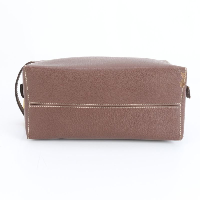 Celine Gold Hardware Leather Second Bag Clutch Pouch Commuter Business Genuine