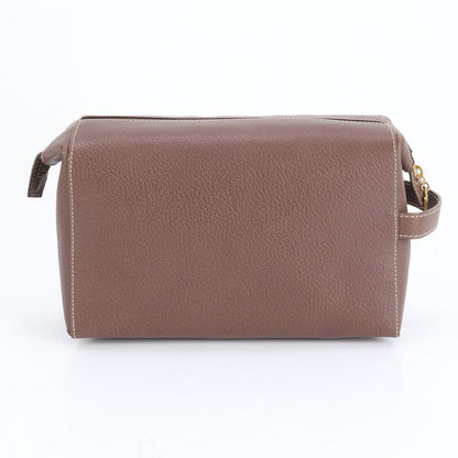 Celine Gold Hardware Leather Second Bag Clutch Pouch Commuter Business Genuine