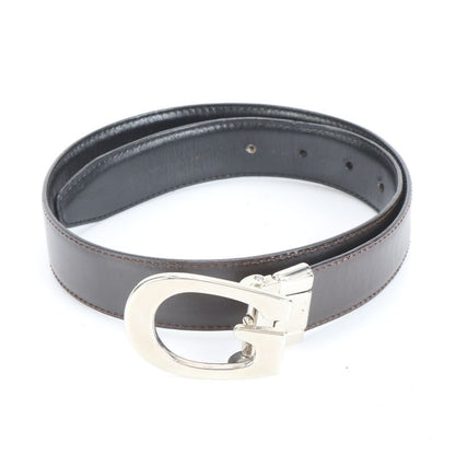 Gucci Reversible G Buckle Leather Belt Black Brown Fashion Fashionable Men's