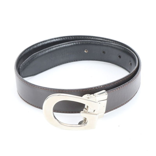 Gucci Reversible G Buckle Leather Belt Black Brown Fashion Fashionable Men's