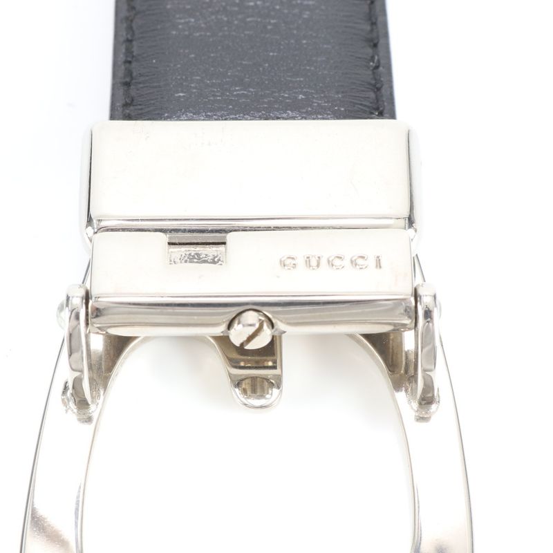 Gucci Reversible G Buckle Leather Belt Black Brown Fashion Fashionable Men's
