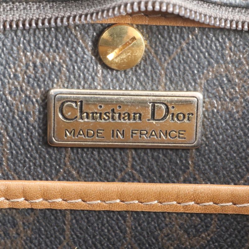 Christian Dior Honeycomb Pattern Leather Clutch Bag Hand Second Pouch Women EEM