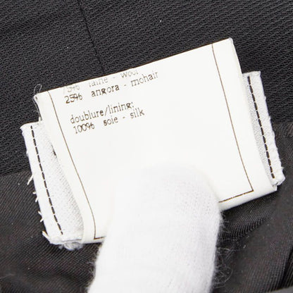 Chanel Coco Mark Skirt Size: 46 Black Wool Mohair Women's Chanel