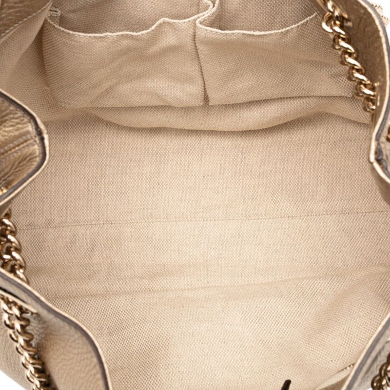 Gucci Soho Chain One Shoulder Bag 308982 Gold Leather Women's Gucci