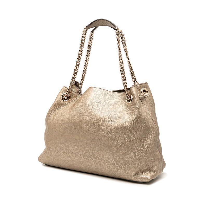 Gucci Soho Chain One Shoulder Bag 308982 Gold Leather Women's Gucci