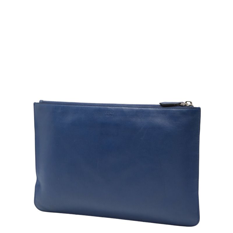 Fendi Bag Bugs Monster 7n0078 Blue Grey Red Leather Women's Fendi