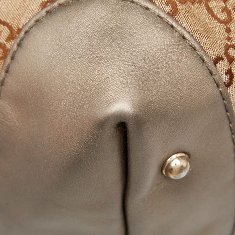 Gucci GG Canvas Heart Bit Bamboo One Shoulder Bag 269958 Brown Canvas Leather