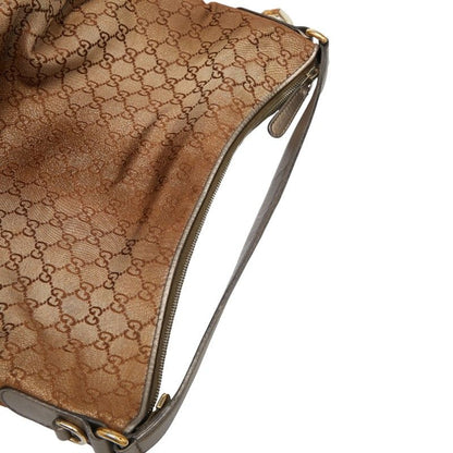 Gucci GG Canvas Heart Bit Bamboo One Shoulder Bag 269958 Brown Canvas Leather