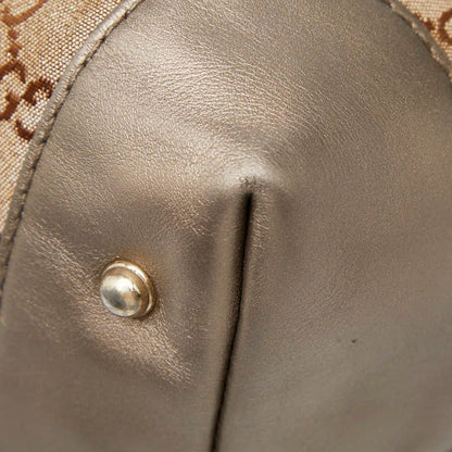 Gucci GG Canvas Heart Bit Bamboo One Shoulder Bag 269958 Brown Canvas Leather