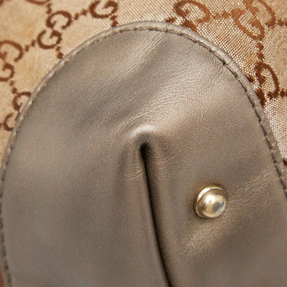 Gucci GG Canvas Heart Bit Bamboo One Shoulder Bag 269958 Brown Canvas Leather