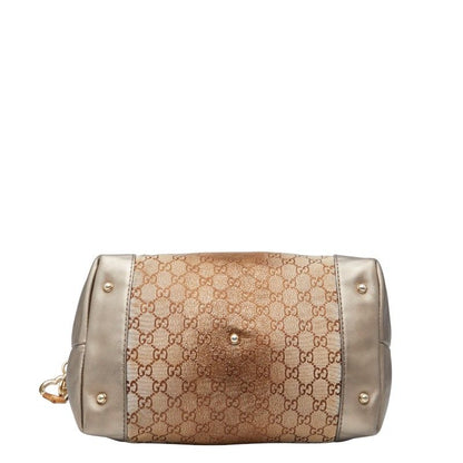 Gucci GG Canvas Heart Bit Bamboo One Shoulder Bag 269958 Brown Canvas Leather