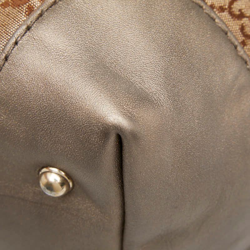 Gucci GG Canvas Heart Bit Bamboo One Shoulder Bag 269958 Brown Canvas Leather