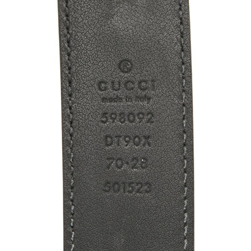 Gucci Interlocking G Belt Size: 70/28 598092 Black Leather Ladies Gucci