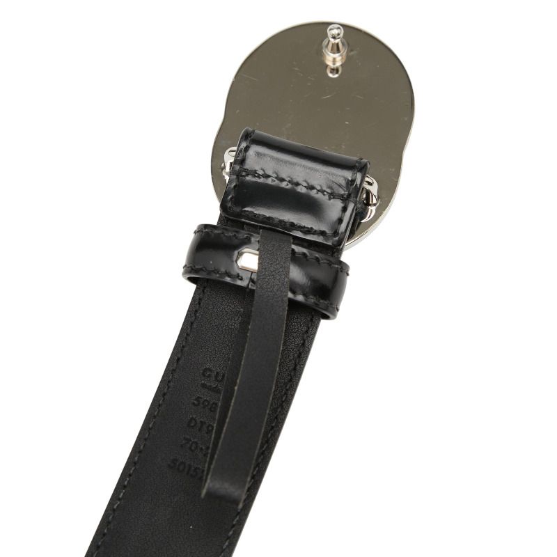 Gucci Interlocking G Belt Size: 70/28 598092 Black Leather Ladies Gucci