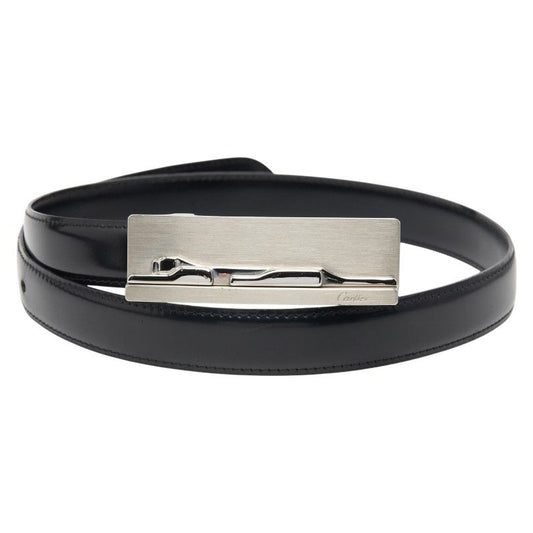 Cartier Panthère Black Silver Leather Metal Men's Cartier