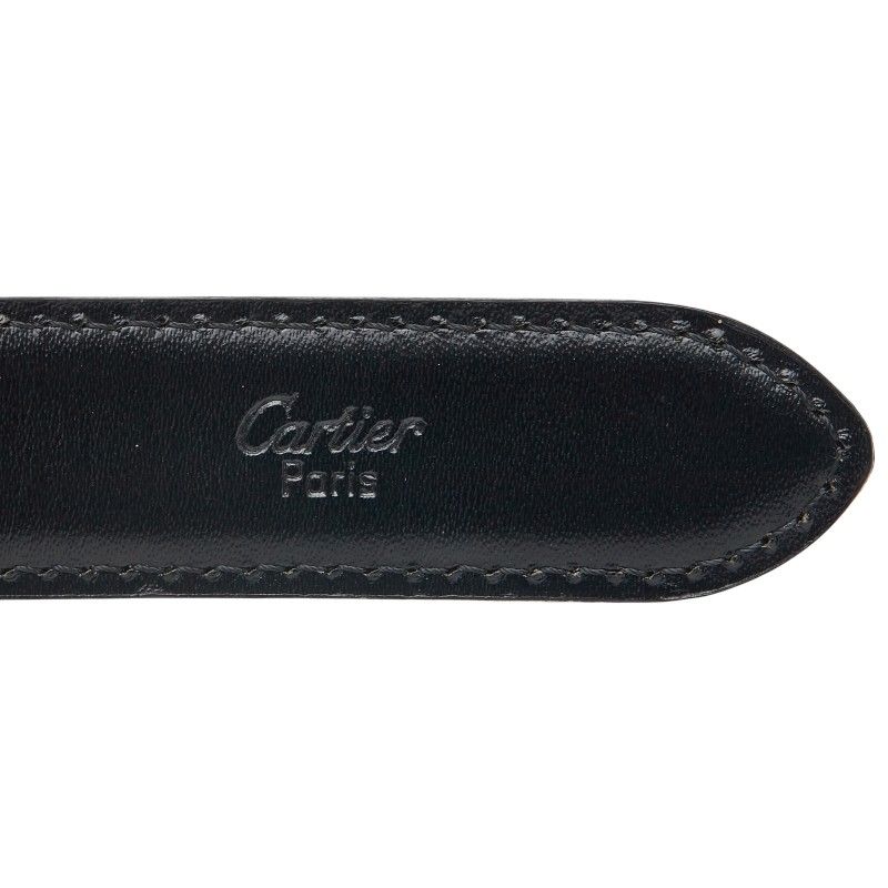Cartier Panthère Black Silver Leather Metal Men's Cartier