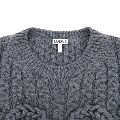 Loewe Anagram Wool Low Gauge Knit Sweater H526y14kgy Gray XS