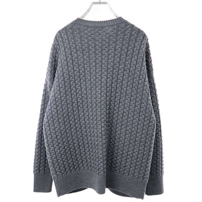 Loewe Anagram Wool Low Gauge Knit Sweater H526y14kgy Gray XS
