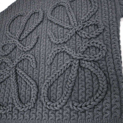 Loewe Anagram Wool Low Gauge Knit Sweater H526y14kgy Gray XS